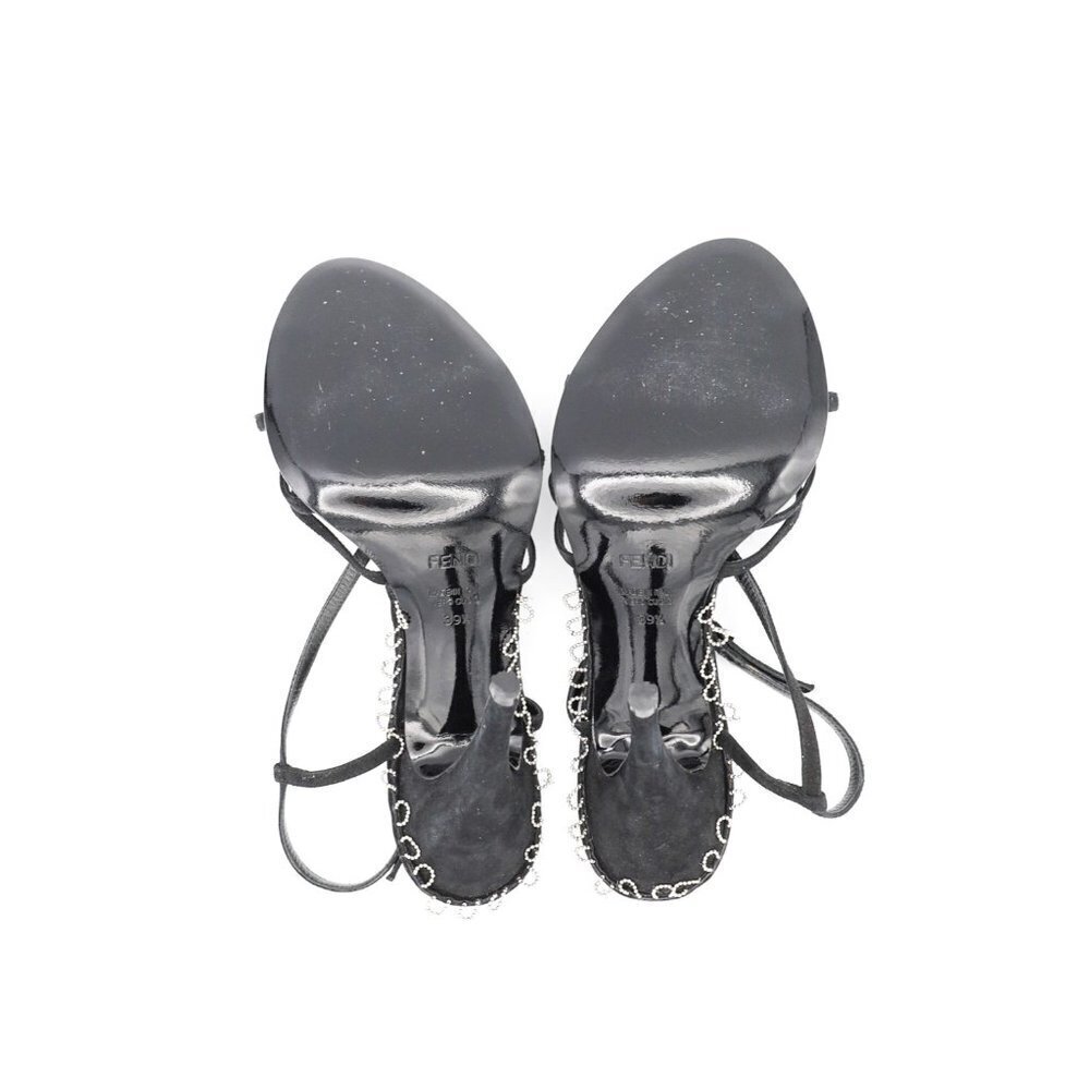 FENDI Chain Detail Suede Sandals - Picture 12 of 13